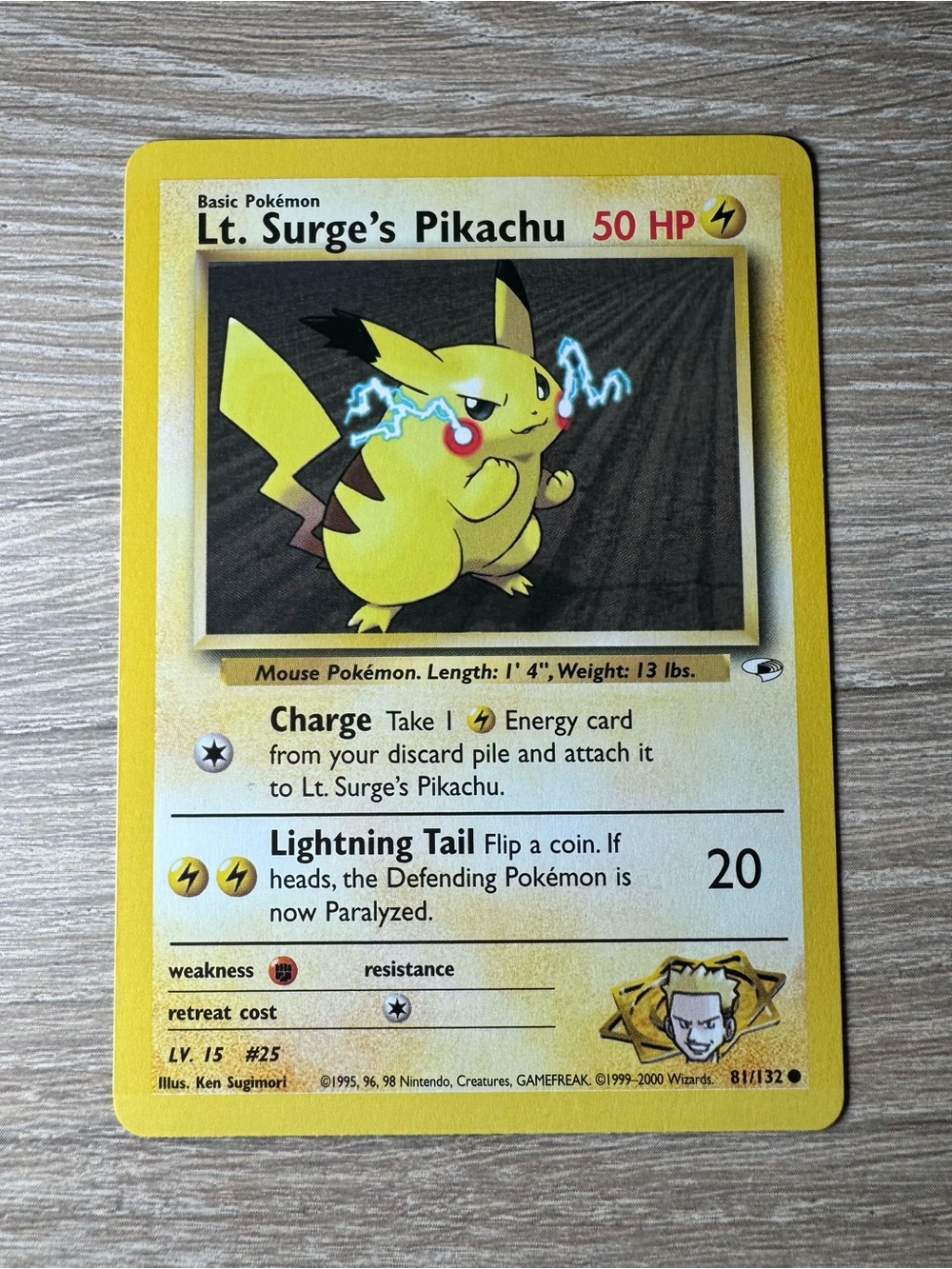 Lt. Surge's Pikachu #81/Pokemon Gym Heroes